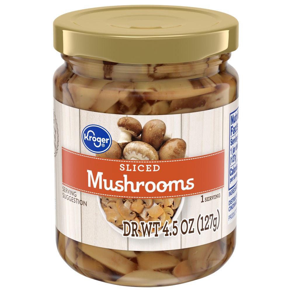 slide 4 of 6, Kroger Sliced Mushroom Jar, 4.5 oz