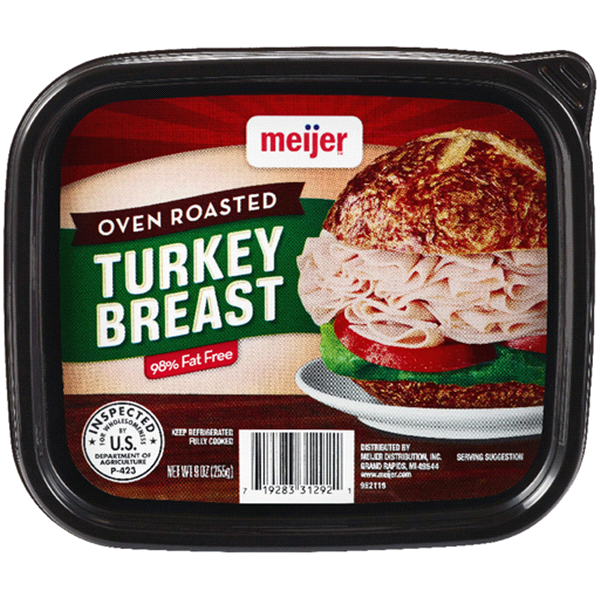 slide 1 of 1, Meijer Lunchmeat Thin Sliced Turkey Breast, 9 oz