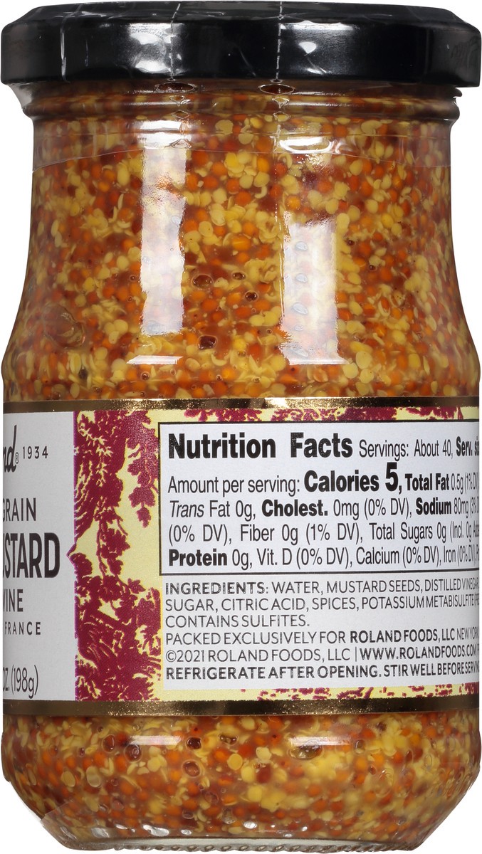 slide 9 of 9, Roland Whole Grain with Wine Dijon Mustard 6.98 oz, 6.98 oz