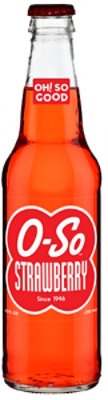 slide 1 of 1, O-So Strawberry Soda, 12 oz