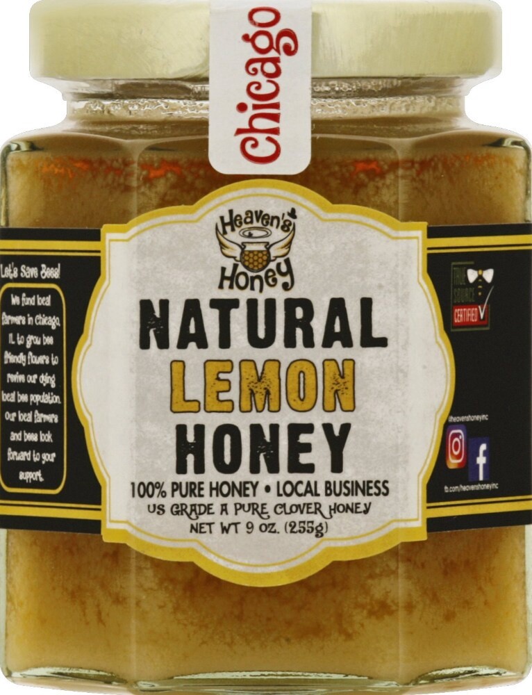 slide 2 of 3, Heaven's Honey Natural Lemon Honey, 9 oz