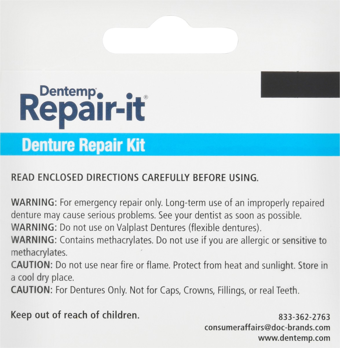 slide 5 of 9, Dentemp Repair-It Denture Repair Kit 1 ea, 1 ct