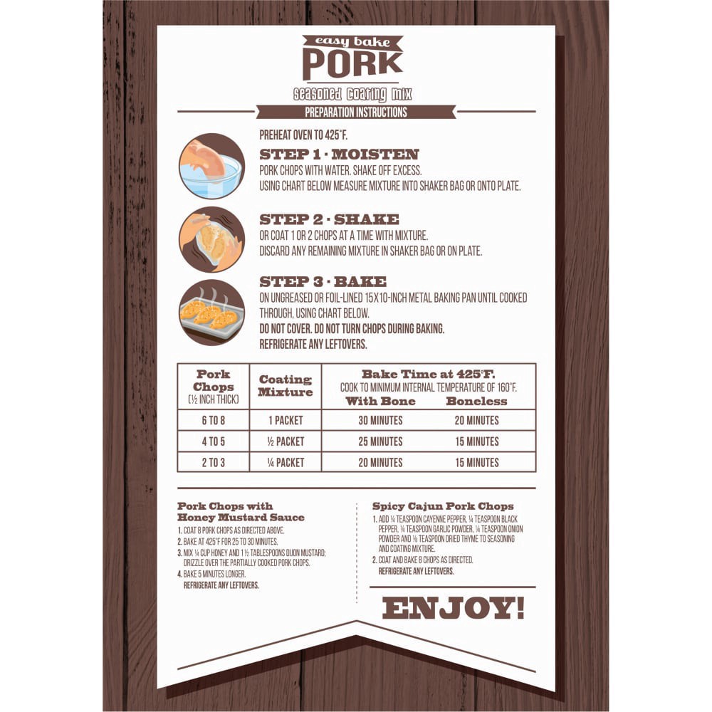 slide 2 of 4, Kroger Easy Bake Pork Seasoned Coating Mix, 6 oz