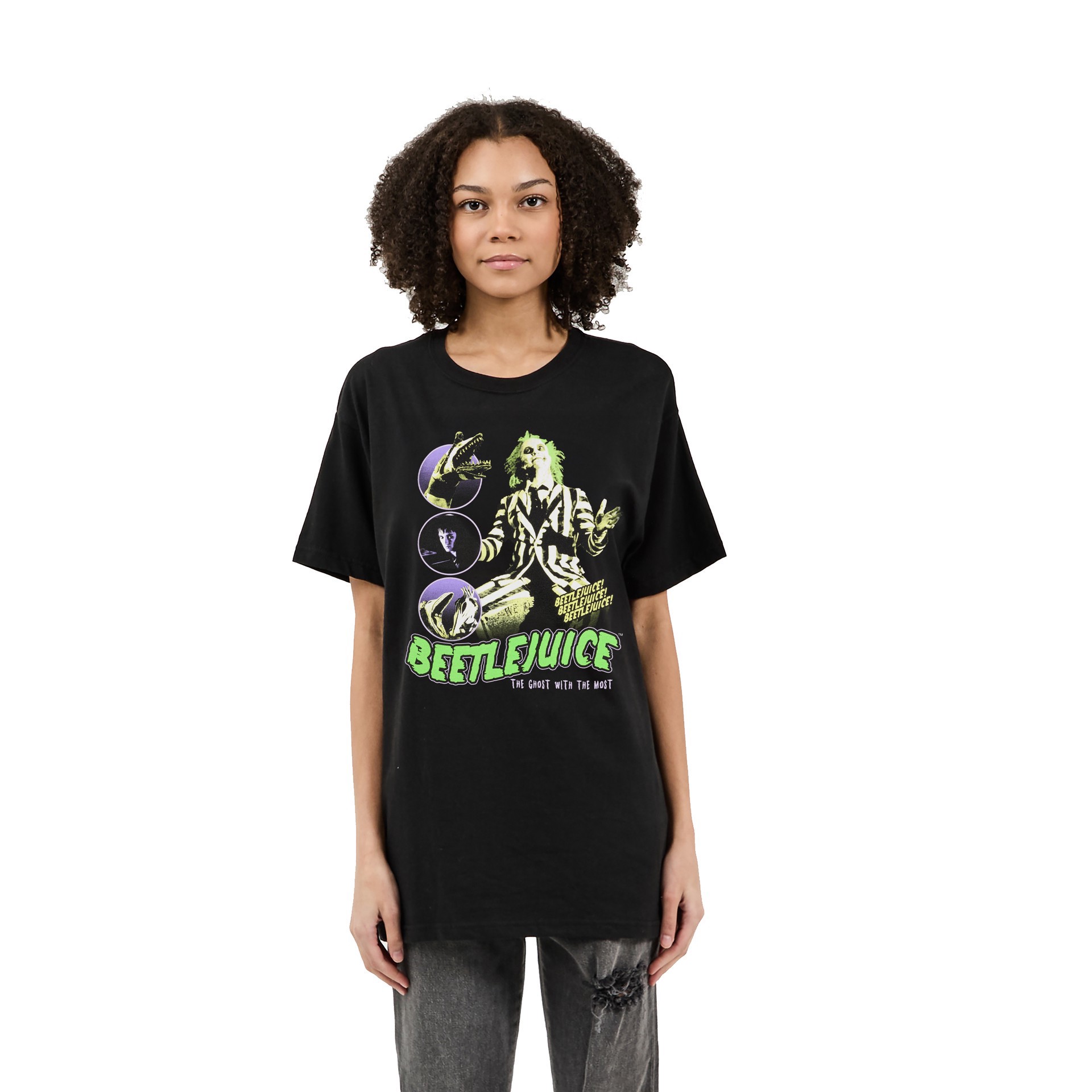 slide 3 of 3, Bioworld Beetlejuice Short Sleeve Adult T-Shirt, MED