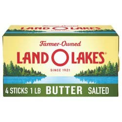 Land O'Lakes Salted Butter, 4 sticks, 1 lb pack