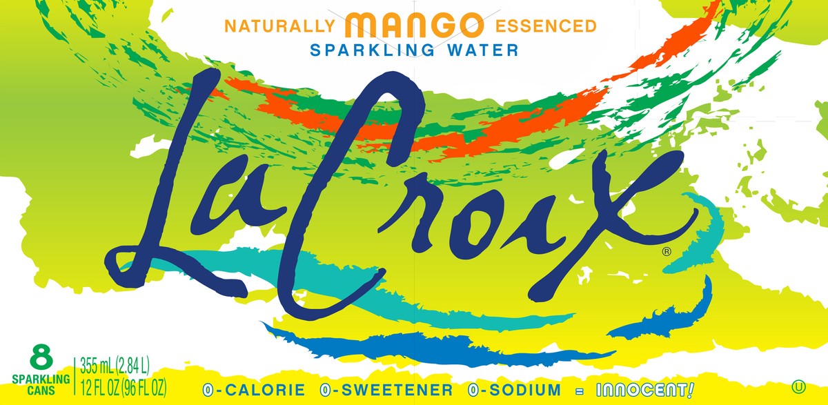 slide 4 of 7, La Croix Mango 8 Pack 12oz, 8 ct