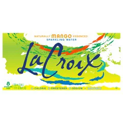 La Croix Mango Sparkling Water, 8 Pack 12 oz
