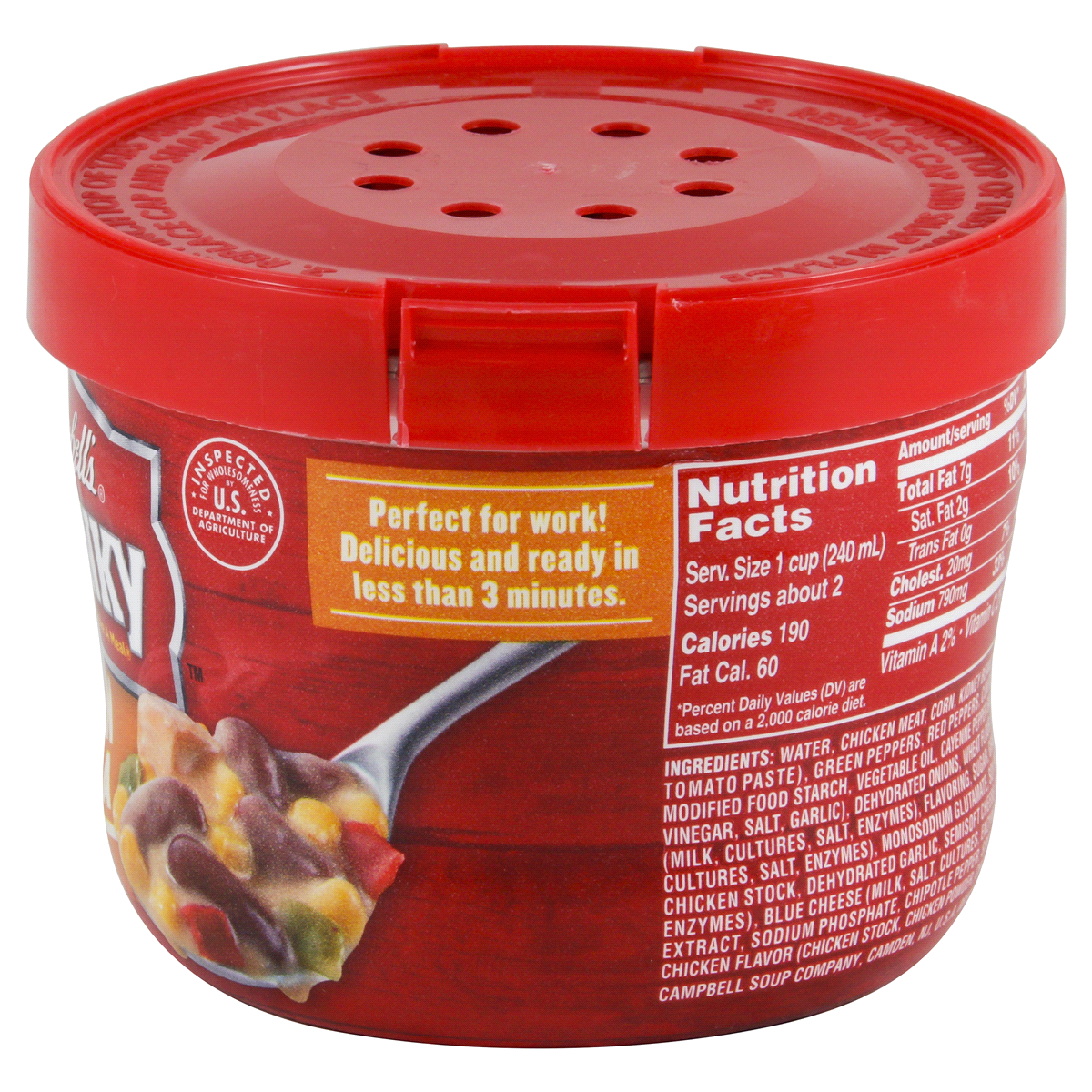 Campbell's Chunky Spicy Chicken Quesadilla Soup Microwavable Bowl Shipt