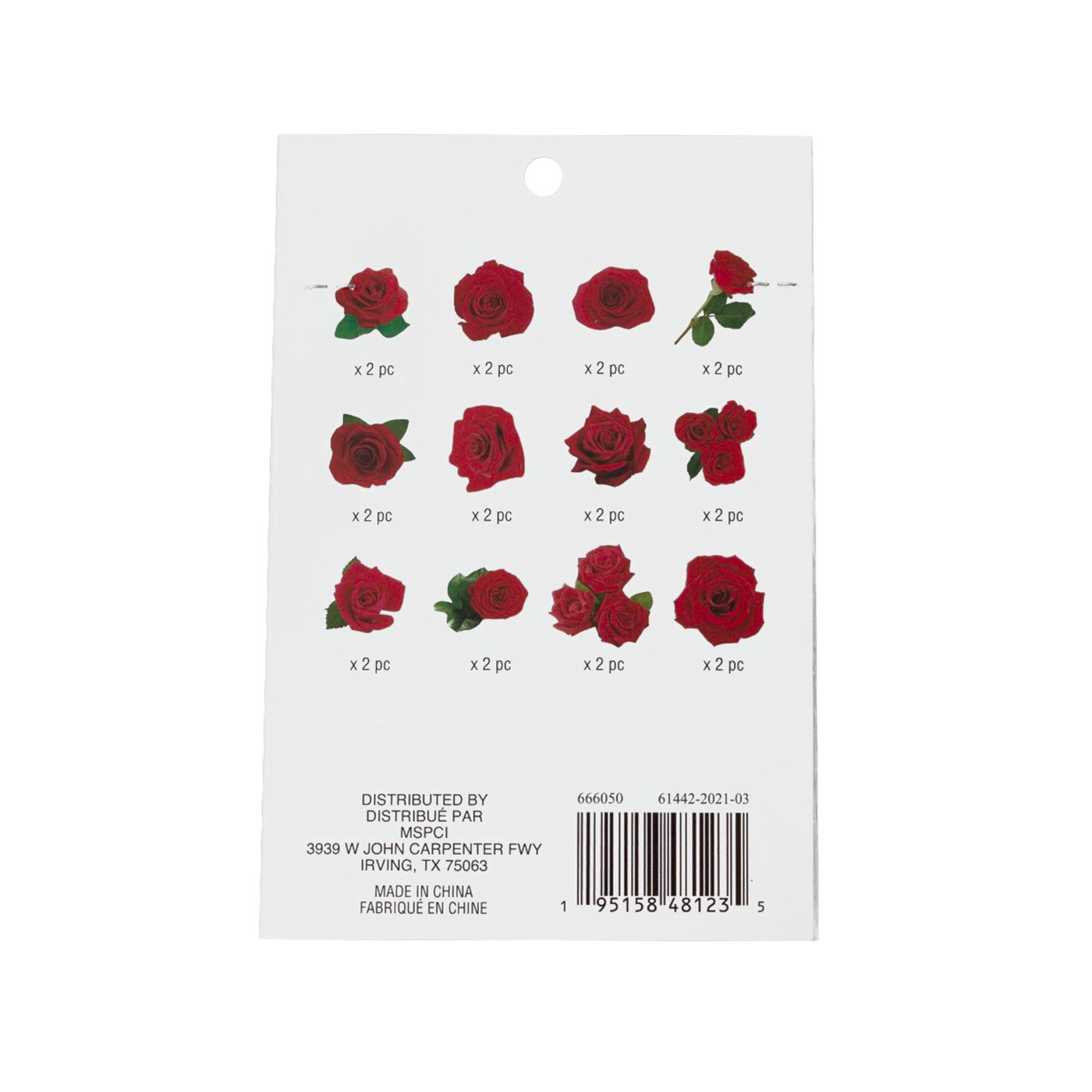 slide 2 of 4, Red Rose Die Cut Stickers By Recollections, 4 in x 6 in