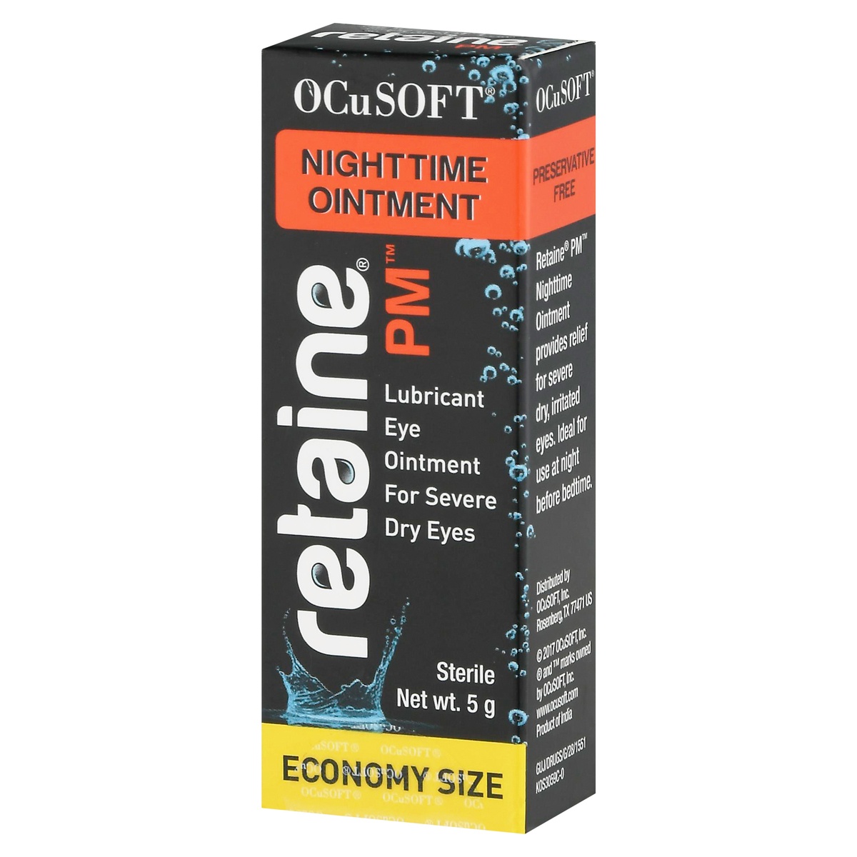 slide 3 of 9, OCuSOFT Retaine PM Economy Size Nighttime Eye Ointment 5 g, 5 gram