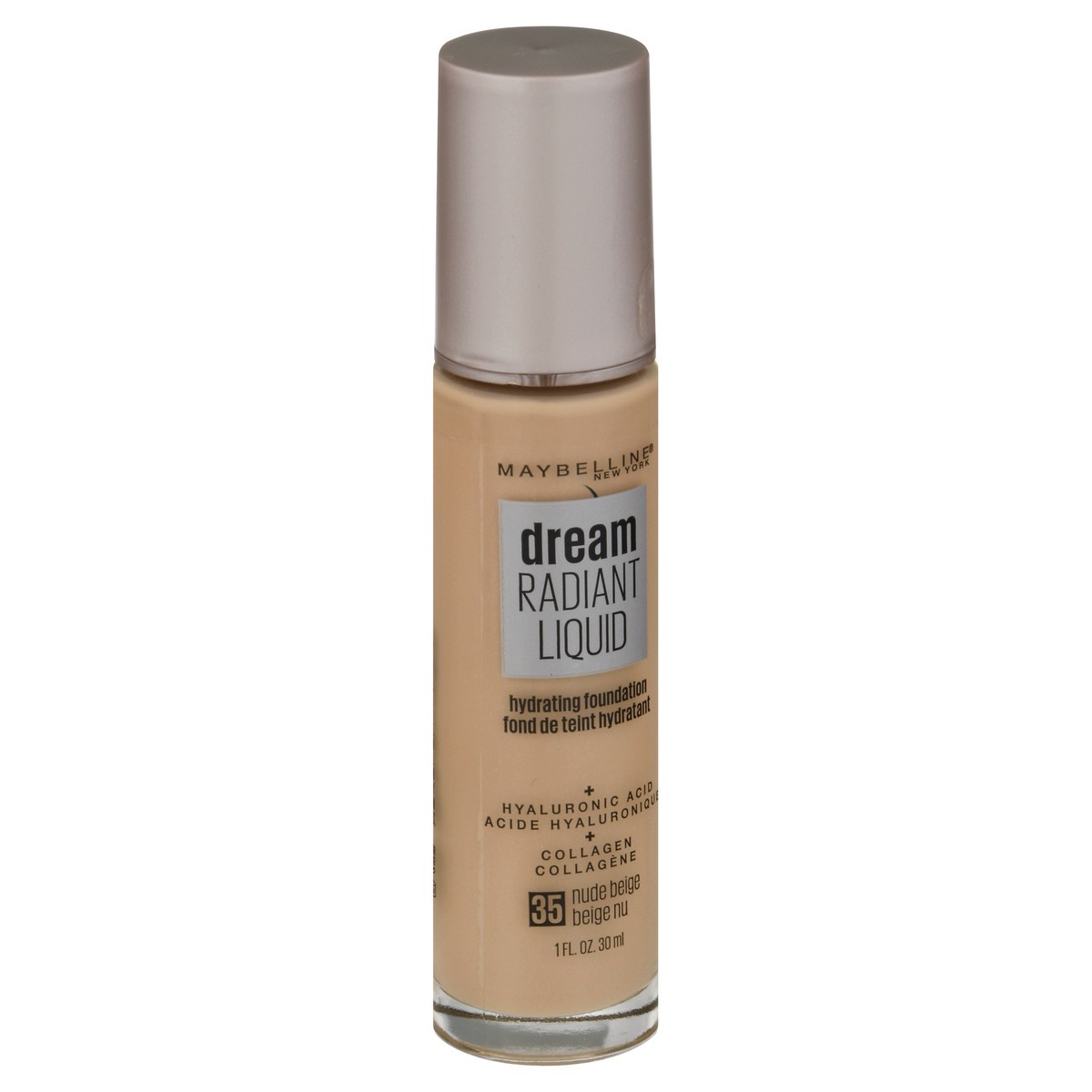 slide 2 of 9, Maybelline Dream Radiant Liquid Nude Beige 35 Hydrating Foundation 1 fl oz, 1 oz