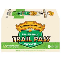 Sierra Nevada Trail Pass Non-Alcoholic Brewveza Craft Beer 6 Pack 12 oz Cans