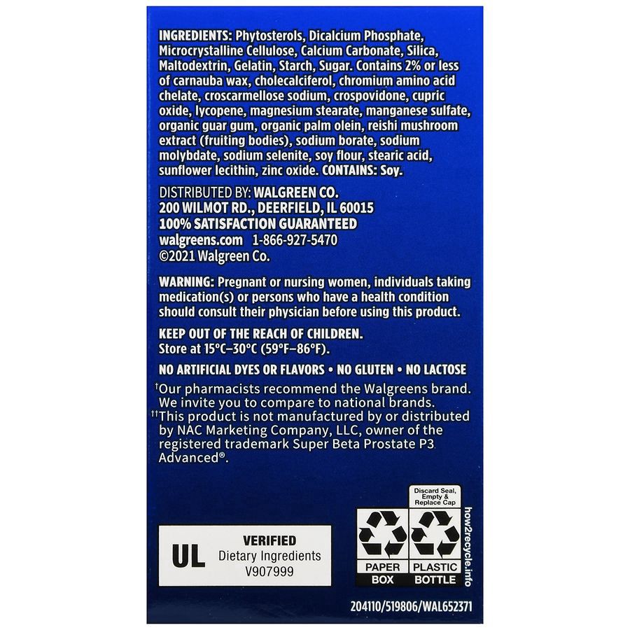 slide 3 of 5, Walgreens Prostate Health Advanced, 60 ct
