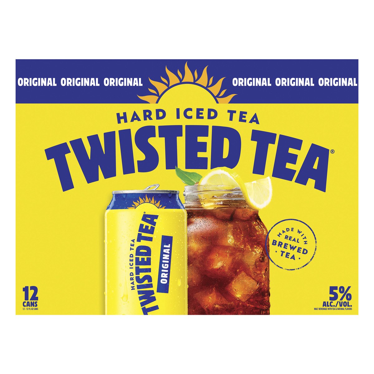 slide 5 of 8, Twisted Tea Original, Hard Iced Tea (12 fl. oz. Can, 12pk.), 12 ct; 12 oz