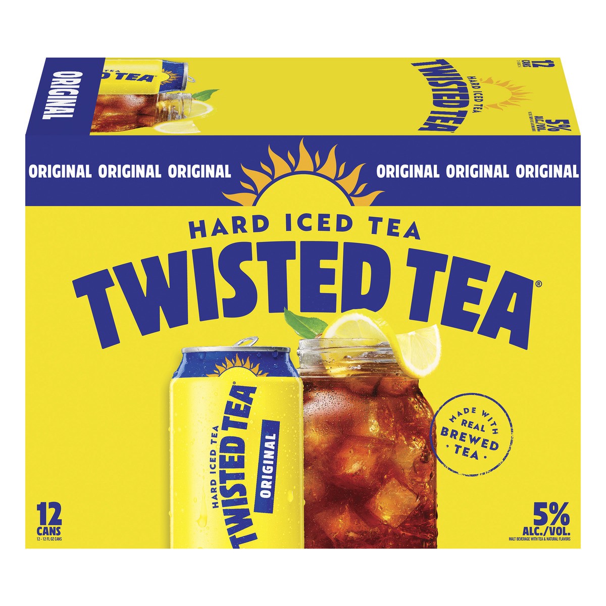 slide 1 of 8, Twisted Tea Original, Hard Iced Tea (12 fl. oz. Can, 12pk.), 12 ct; 12 oz