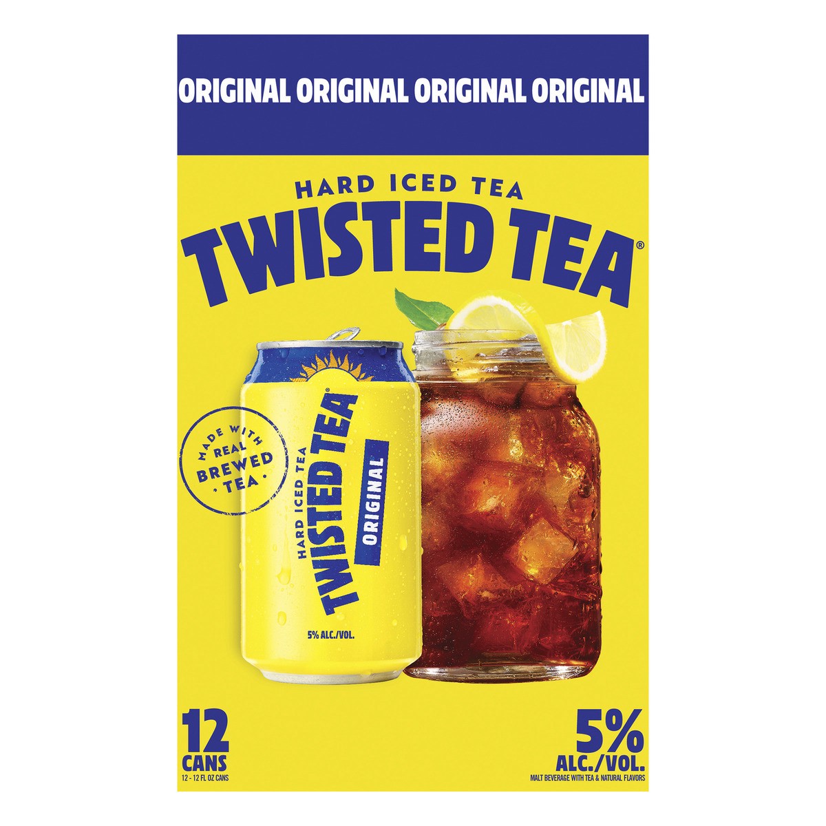 slide 6 of 8, Twisted Tea Original, Hard Iced Tea (12 fl. oz. Can, 12pk.), 12 ct; 12 oz