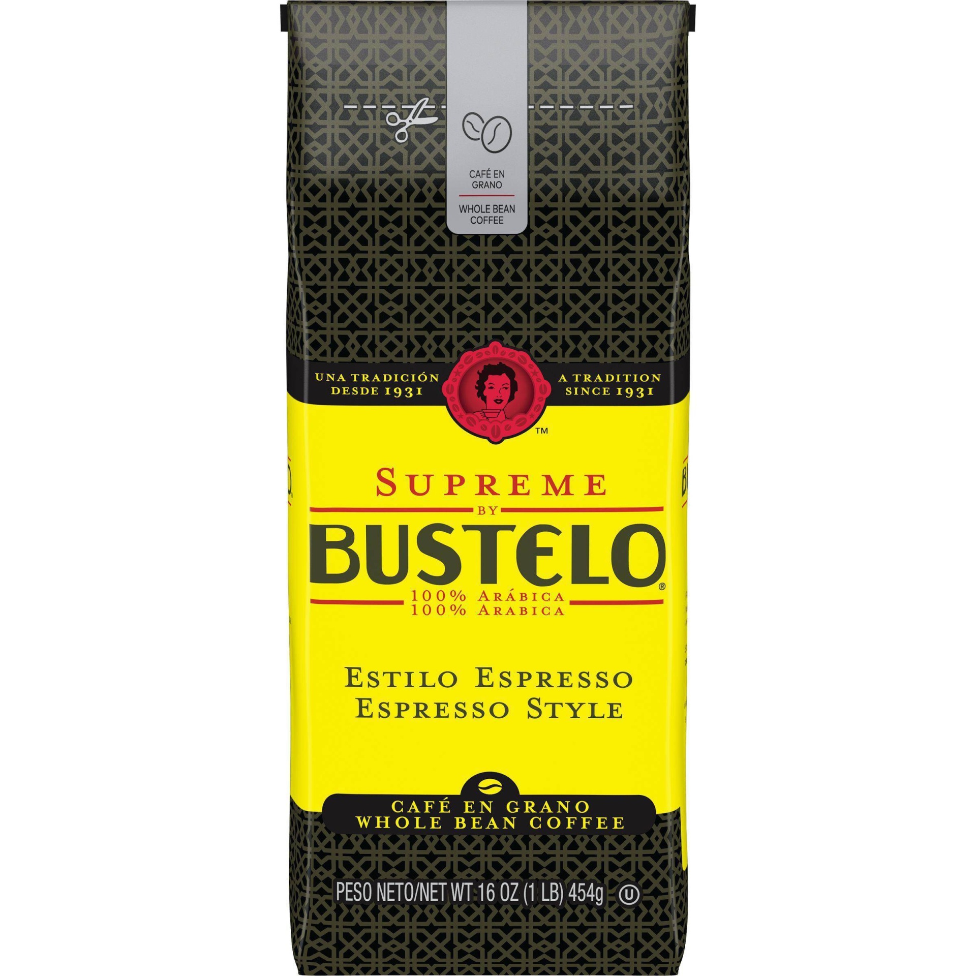 slide 1 of 7, Café Bustelo Espresso Style Whole Bean Coffee, 16 oz