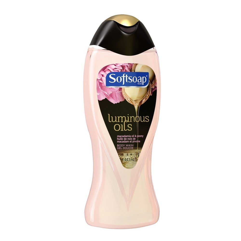 slide 3 of 3, Softsoap Macadamia And Peony Luminous Oil Body Wash, 15 fl oz