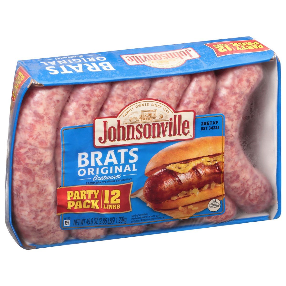 slide 2 of 9, Johnsonville Original Bratwurst Party Pack, 45.6 oz