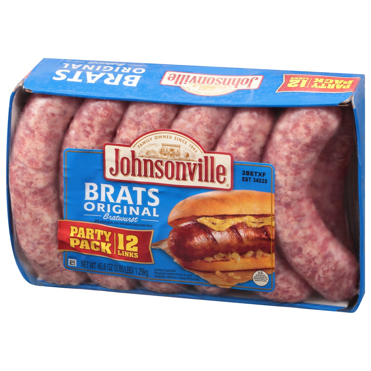 slide 3 of 9, Johnsonville Original Bratwurst Party Pack, 45.6 oz