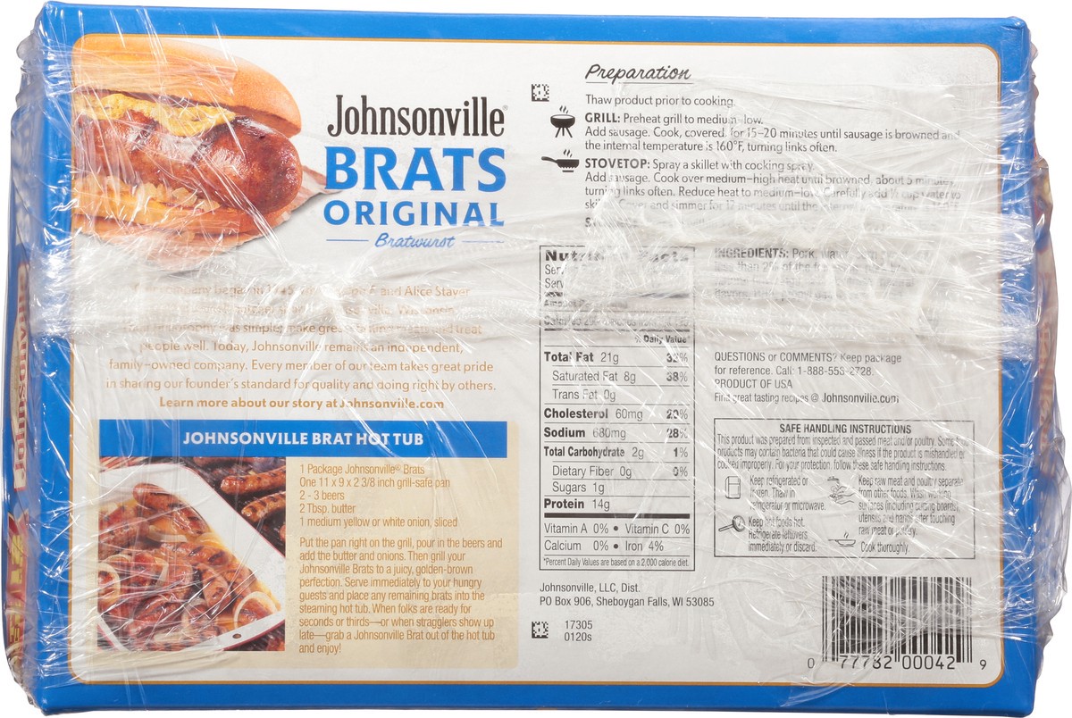 slide 5 of 9, Johnsonville Original Bratwurst Party Pack, 45.6 oz