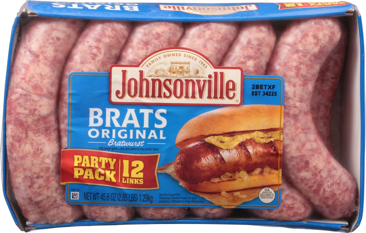 slide 6 of 9, Johnsonville Original Bratwurst Party Pack, 45.6 oz