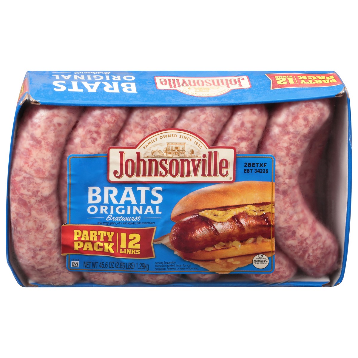 slide 1 of 9, Johnsonville Original Bratwurst Party Pack, 45.6 oz