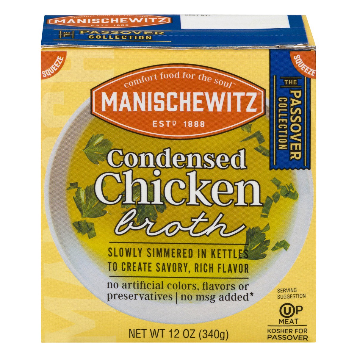 slide 1 of 9, Manischewitz Condensed Chicken Broth, 12 oz