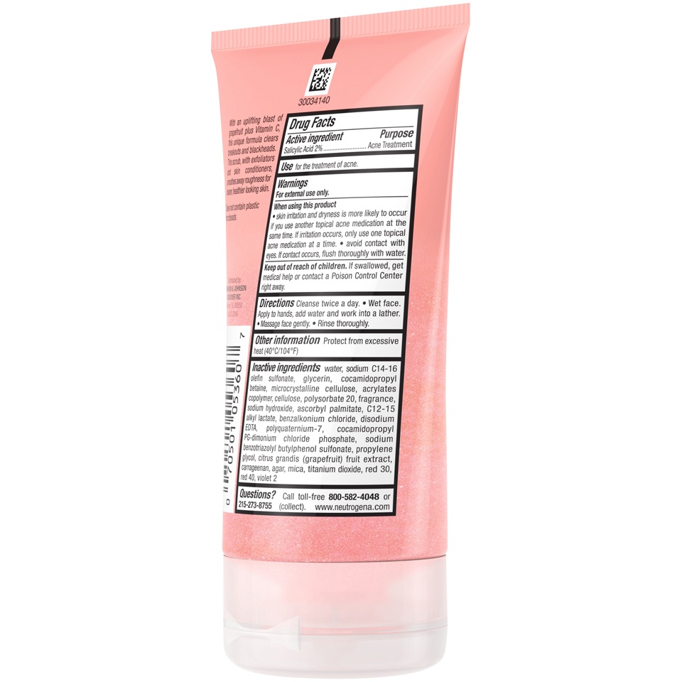 slide 5 of 6, Neutrogena Oil Free Pink Grapefruit Acne Face Wash with Vitamin C, 2% Salicylic Acid Acne Treatment, Gentle Foaming Vitamin C Facial Scrub to Treat & Prevent Breakouts, 4.2 oz