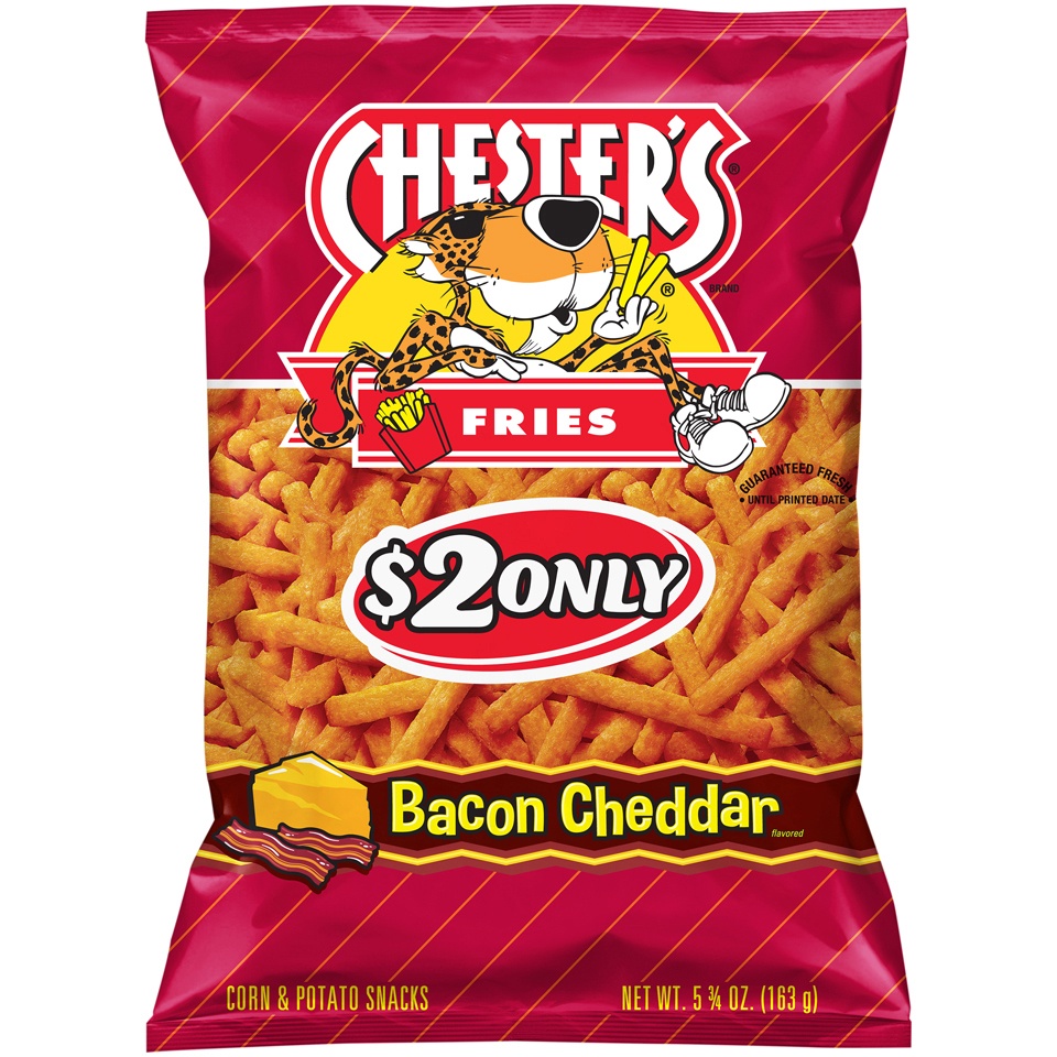 slide 1 of 3, Chester's Bacon Cheddar Corn and Potato Sticks, 5.75 oz