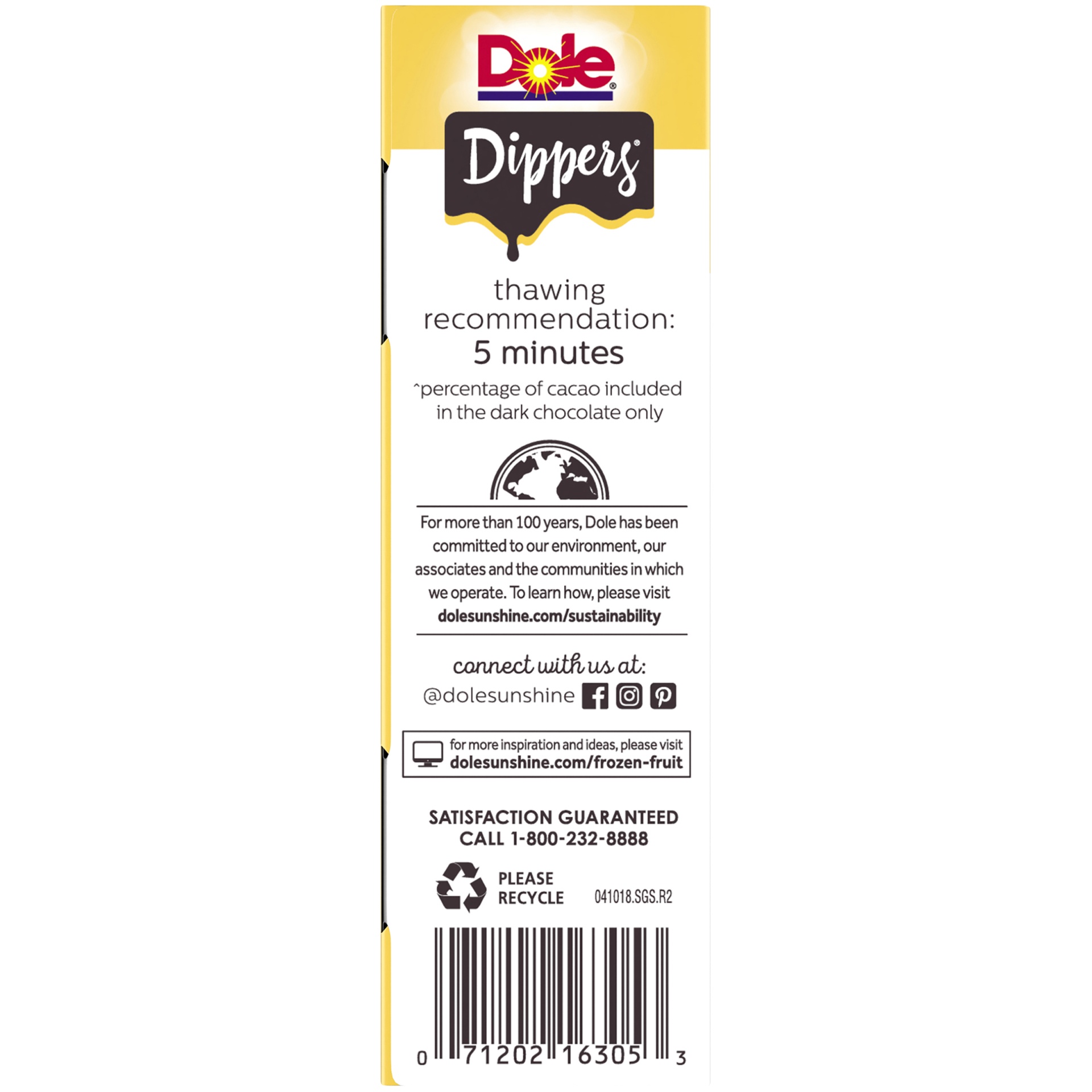 slide 4 of 8, Dole Dippers frozen dark chocolate covered real banana slices, 6 ct; 9.3 oz