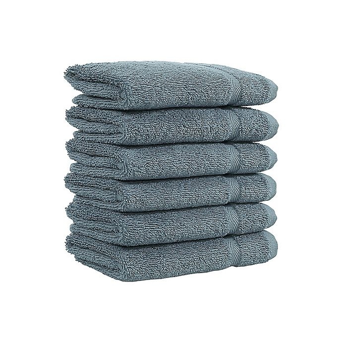 slide 2 of 2, Linum Home Textiles Denzi Washcloths - Denzi Blue, 6 ct