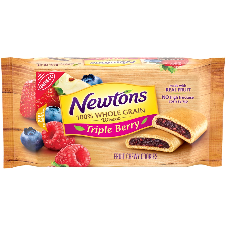 slide 2 of 9, Newtons Triple Berry Soft & Chewy Fruit Cookies, 10 oz