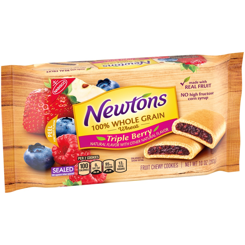 slide 3 of 9, Newtons Triple Berry Soft & Chewy Fruit Cookies, 10 oz