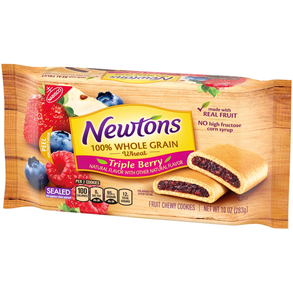 slide 4 of 9, Newtons Triple Berry Soft & Chewy Fruit Cookies, 10 oz