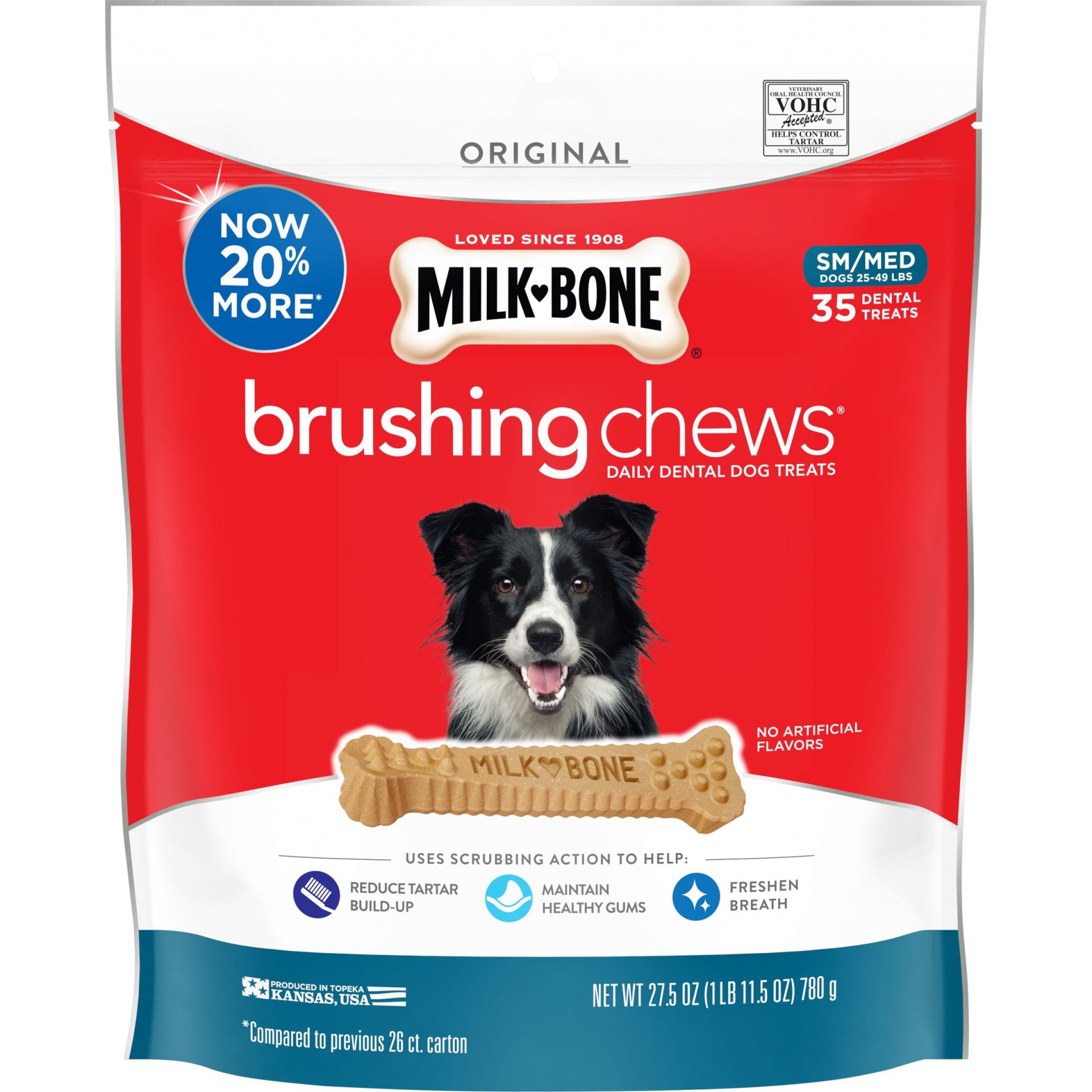 slide 1 of 4, Milk-Bone Brushing Chicken Chews Extra Value Dog Treats - S/M - 27.5oz/4ct, 27.5 oz, 4 ct