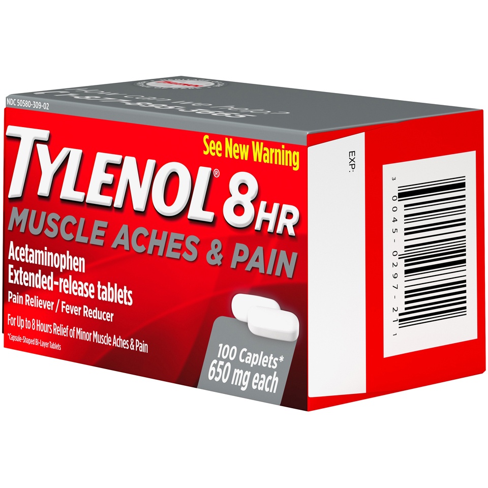 slide 3 of 6, Tylenol 8 Hour Muscle Aches & Pain Tablets - Acetaminophen - 100ct, 100 ct