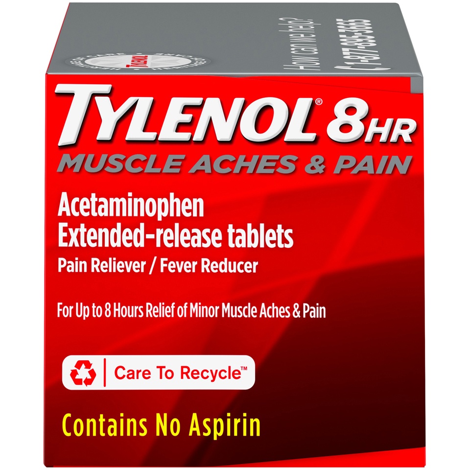 slide 4 of 6, Tylenol 8 Hour Muscle Aches & Pain Tablets - Acetaminophen - 100ct, 100 ct