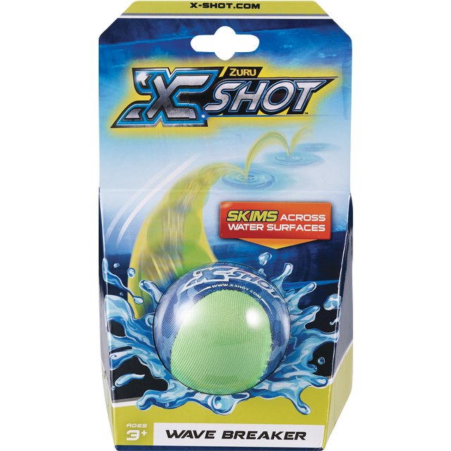 slide 1 of 1, ZURU X-Shot Wave Breaker Ball - Green/Gray, 1 ct