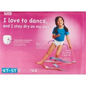 slide 1 of 1, CVS Health Training Pants For Girls Size 4t-5t (38-50 Lbs), 42 ct