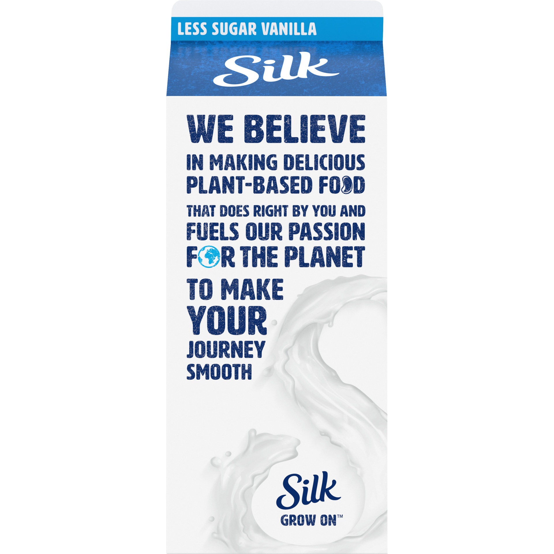 slide 8 of 9, Silk Almond Milk, Vanilla, Less Sugar, Dairy Free, Gluten Free, Seriously Creamy Vegan Milk with 50% Less Sugar than Silk Vanilla Almond Milk, 64 FL OZ Half Gallon, 64 fl oz