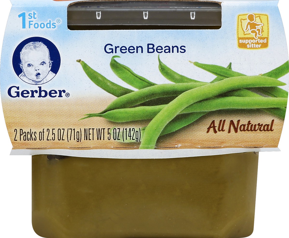 slide 1 of 5, Gerber Green Beans 2 ea, 2 ct