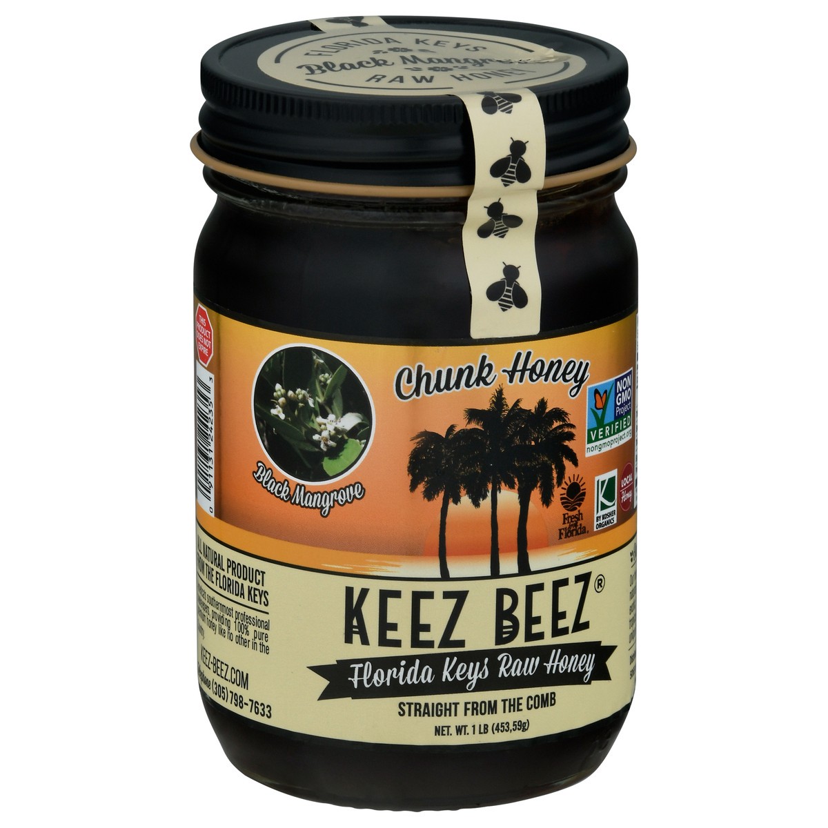 slide 4 of 4, Keez Beez Raw Honey Chunk, 16 oz