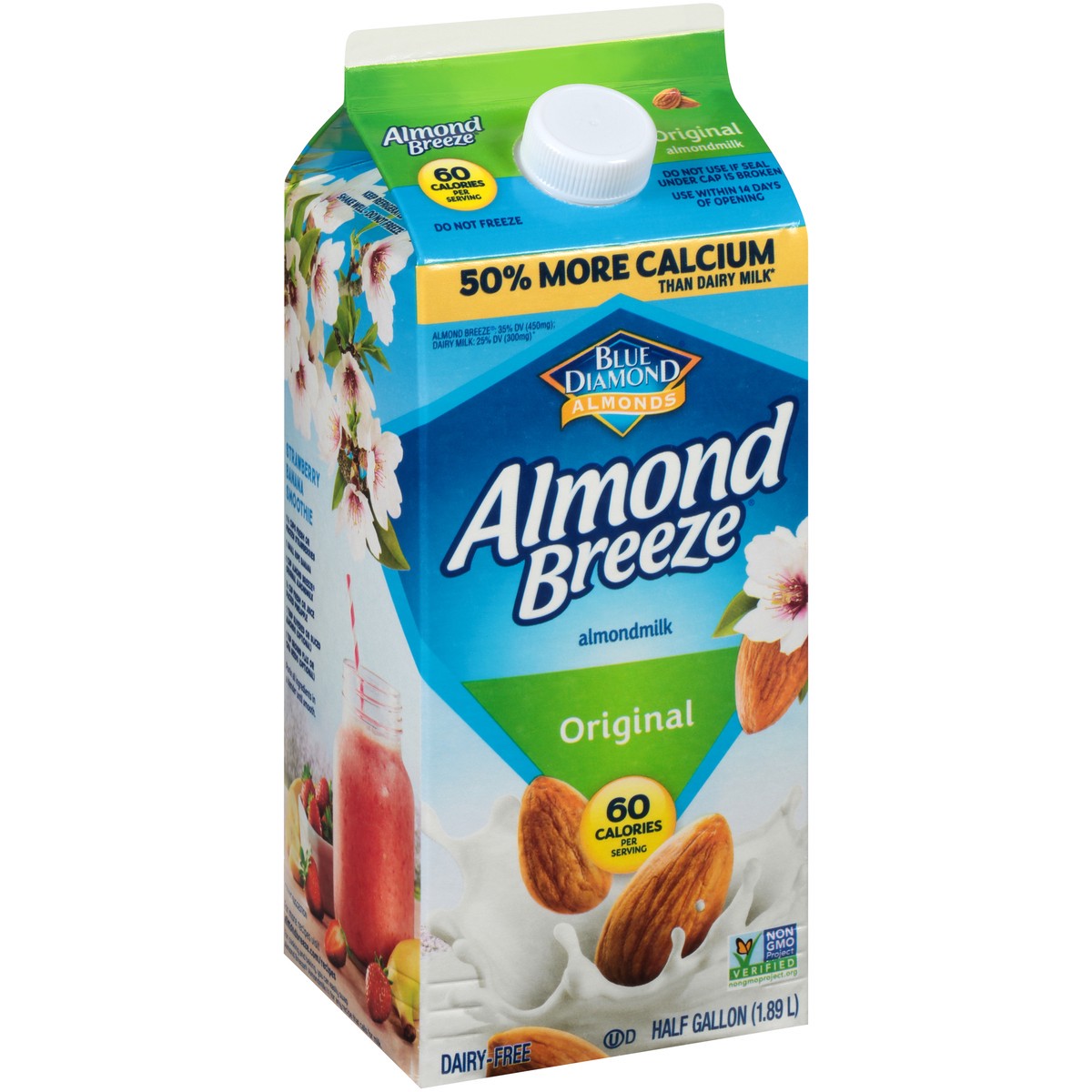 slide 3 of 14, Almond Breeze Original Almondmilk, 64 oz, 1/2 gal