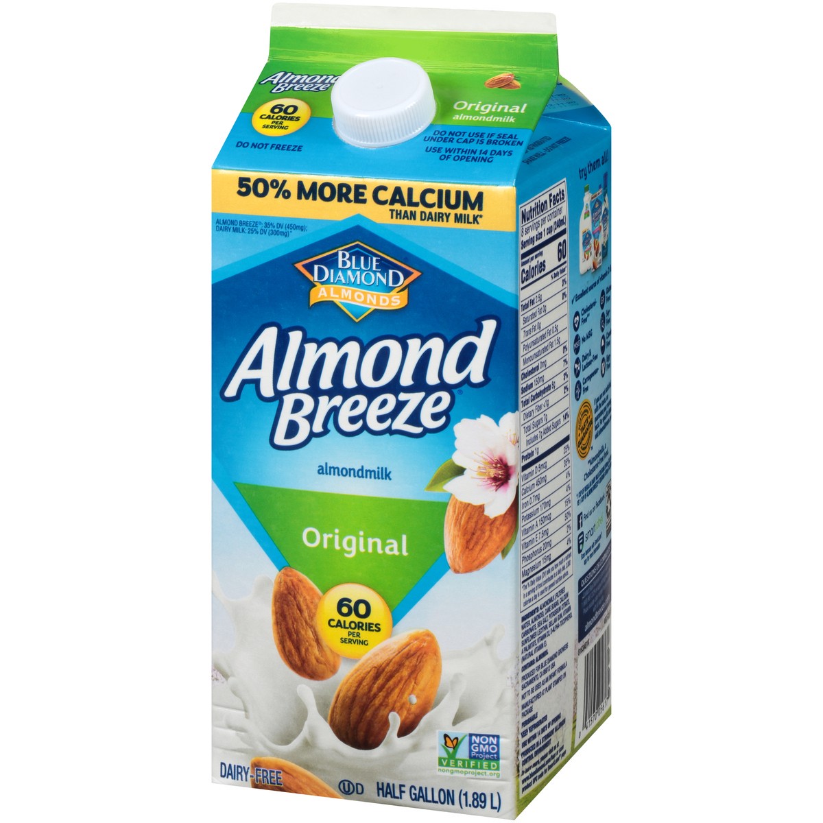 slide 10 of 14, Almond Breeze Original Almondmilk, 64 oz, 1/2 gal