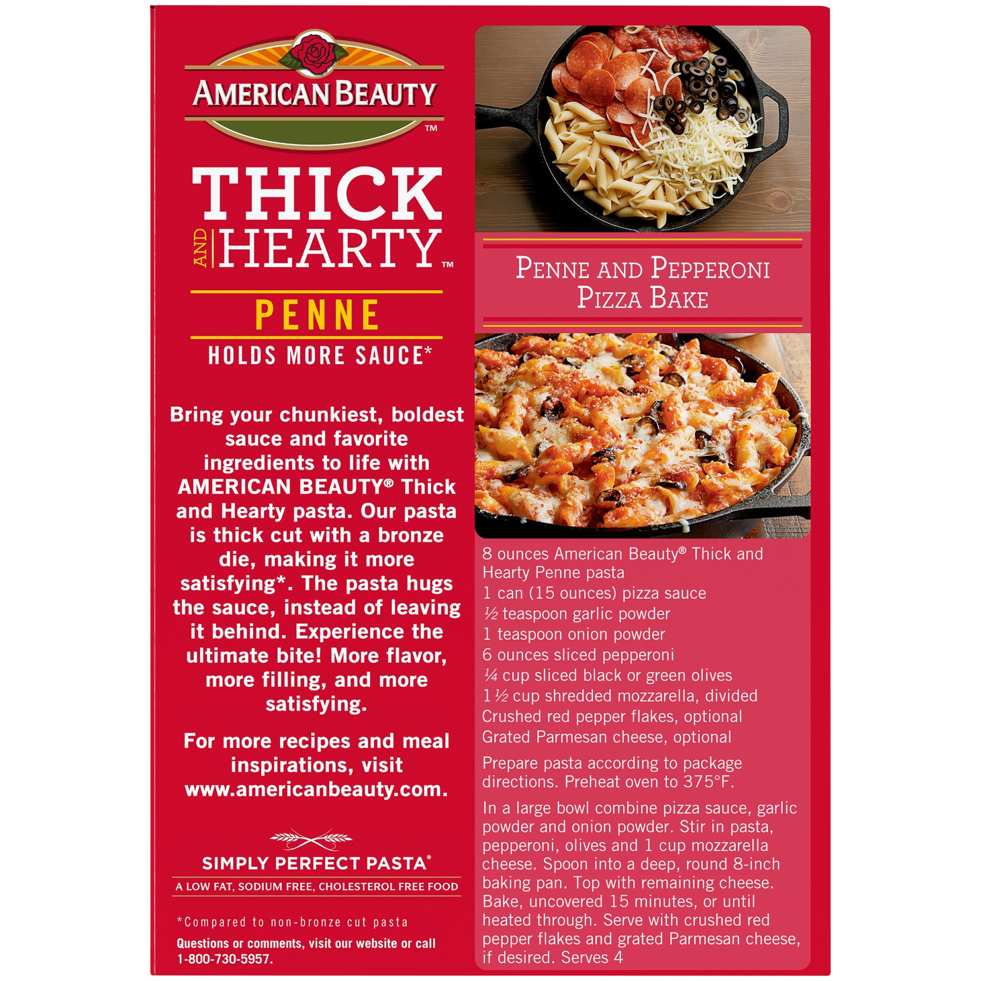 slide 6 of 8, American Beauty Thick And Hearty Penne Pasta, 12 oz