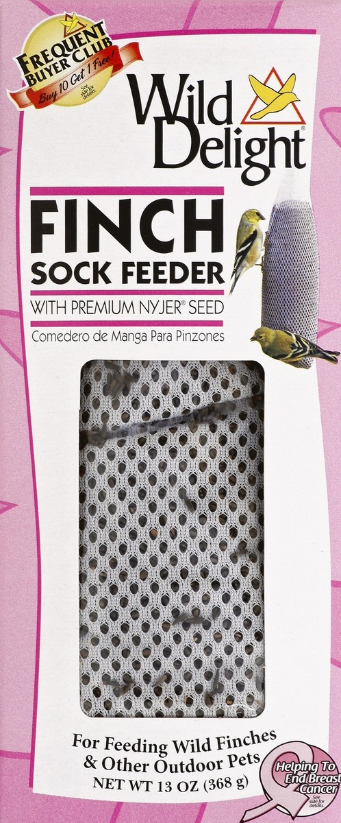 slide 4 of 4, Wild Delight Finch Sock Feeder, 13 oz