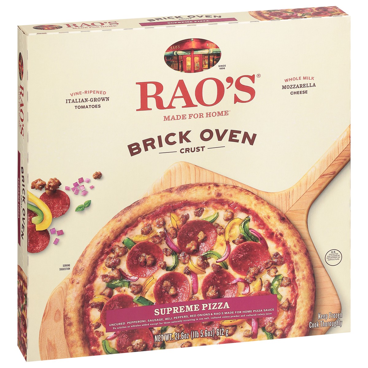 slide 13 of 13, Rao's Made for Home Brick Oven Crust Supreme Pizza - 21.6 oz, 21.6 oz