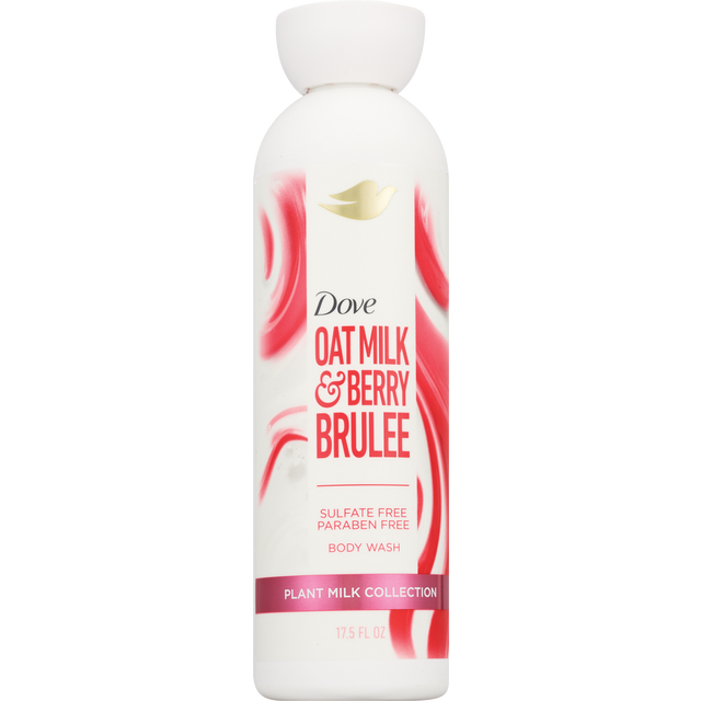slide 1 of 1, Dove Oat Milk & Berry Brulee Body Wash 17.5 Fl Oz, 17.5 oz