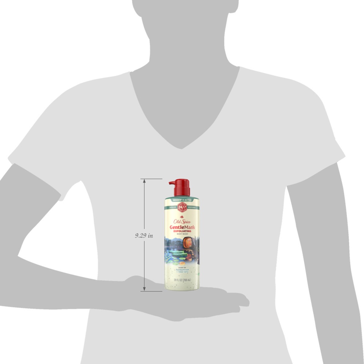 slide 8 of 8, Old Spice Men's Body Wash for Men, Sandalwood + Aloe Vera, 24/7 Shower Fresh, 18 oz, Exfoliation + Moisturization, 26oz, 26 fl oz